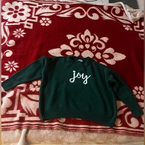 CeCe Dark Green Joy Sweater